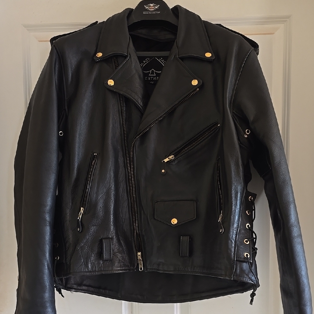 Black Leather Biker Jacket